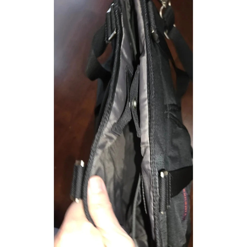 Timbuk2 Messenger Diaper Bag Black Ballistic Nylon Crossbody Tote Bag